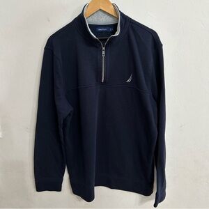 Nautica Men's Navy Quarter-Zip Pullover Sweater XL